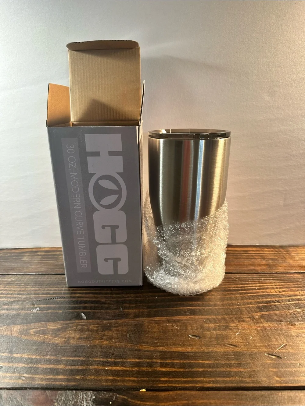 HOGG Out 30 oz Modern Curve Tumbler - Silver Stainless Finish